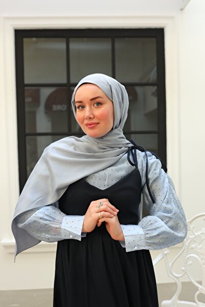 Silk Home Spoon Pattern Jacquard Deluxe Shawl - Silver