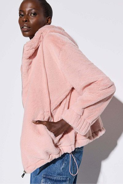 No Matter What Pink Zip-Up Fleece Jacket