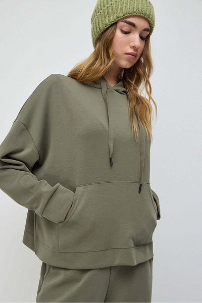 No Matter What Soft Touch Hooded Sweatshirt in Kumaş Fabric