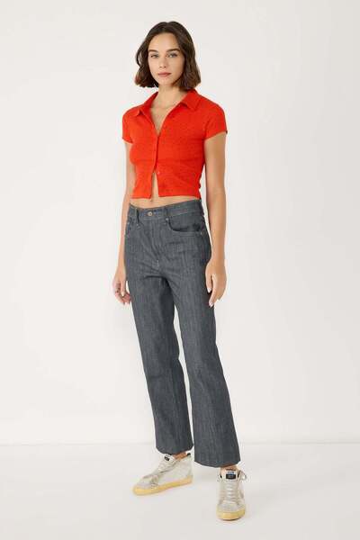 No Matter What Polo-Cardigan mit Stickerei vorne