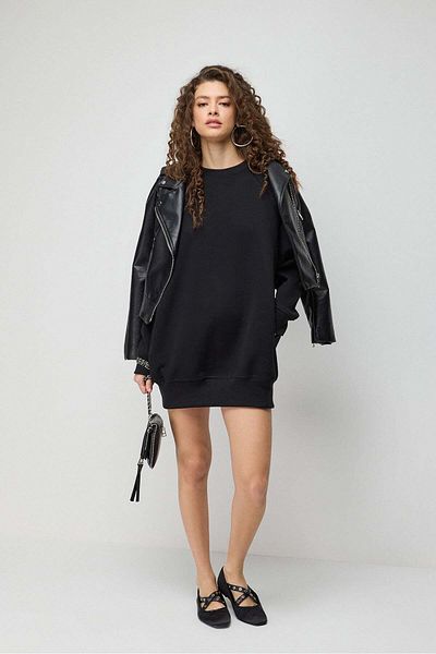 No Matter What Cotton Sweatshirt Dress