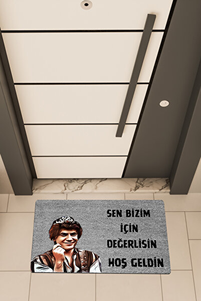 Dormot Imprimare digitală de înaltă calitate, gri, covoraș pentru ușă cu tema...