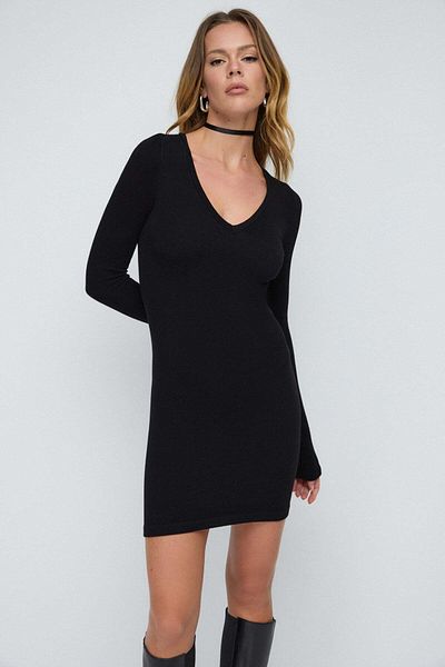 No Matter What Kurzes Kleid mit V-Ausschnitt