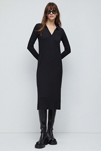 No Matter What Langärmeliges, tailliertes Polokleid