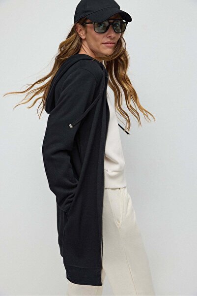 No Matter What langer Pullover mit Reißverschluss