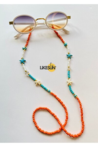 LiKESUN HOME Turquoise Natural Stone Beaded Women's Glasses Strap Eyeglass Cord