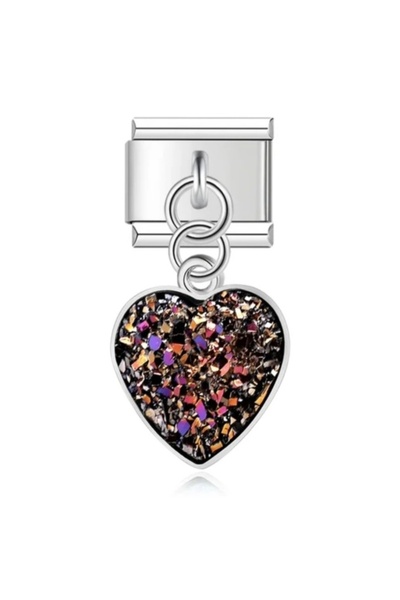 SiestaAccessories سحر سوار إيطالي أنيق - متدلي على شكل قلب