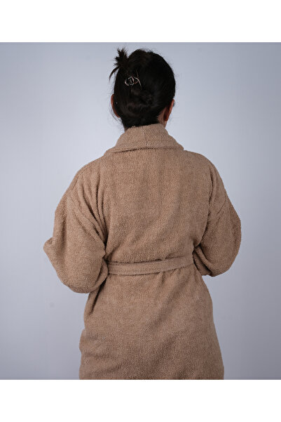 DC Teks Μπουρνούζι Milk Coffee Color - 100% βαμβάκι, μοντέλο Bukle Şalyaka, S-M-L-XL-2XL-3XL-4XL Μεγάλο και μεγάλο μέγεθος