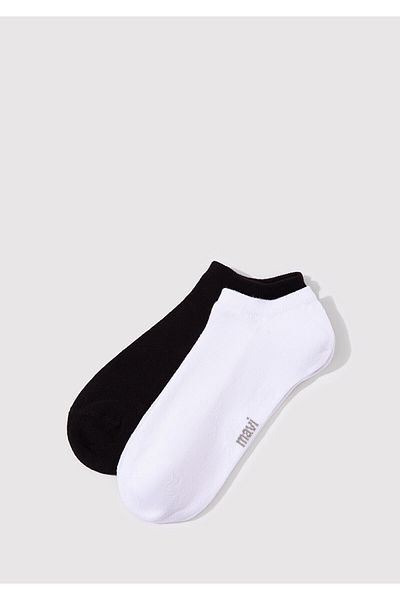 Mavi Set mit 2 schwarzen und weißen Booties-Socken 198017-620