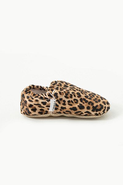 yummy kids Non-Slip Sole Leopard Patterned Comfortable Girls' Booties with Elastic Ankle
