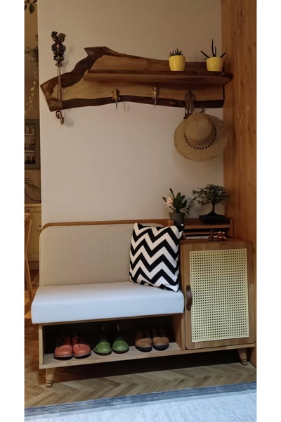 Alp E Ticaret Ayakkabılık Dolaplı Minderli Hazeranlı