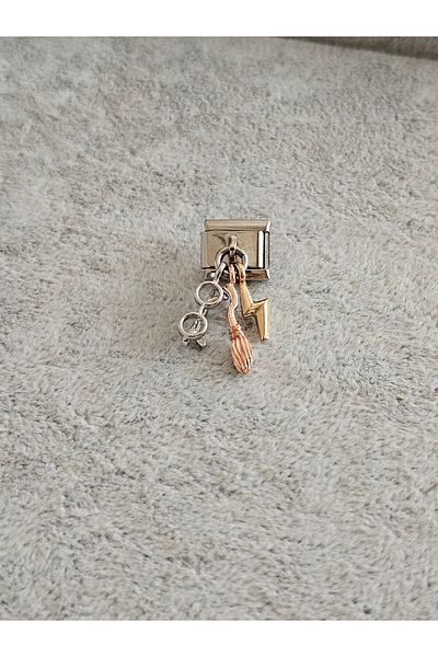 SiestaAccessories Asa - Italian Bracelet Charm with Glasses Dangle