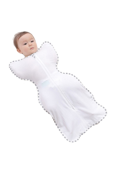 Tiny Toes Baby Unisex Solid Swaddle - White