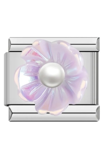 SiestaAccessories سحر سوار بيرليسسينت منقوش بالزهور الإيطالية