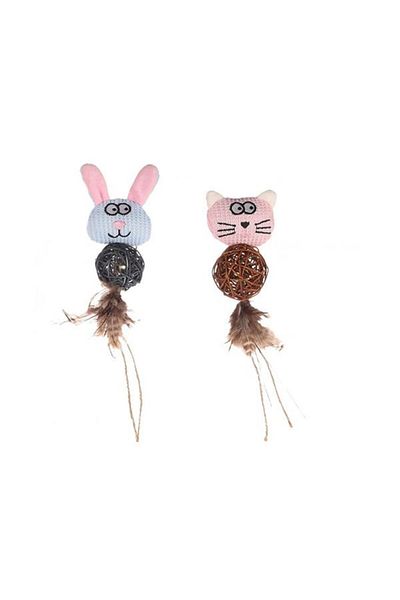 Flamingo Chayenne and Bear Plush Cat Toy