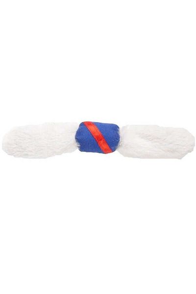 Flamingo Soccer Furry Cat Toy White/Red