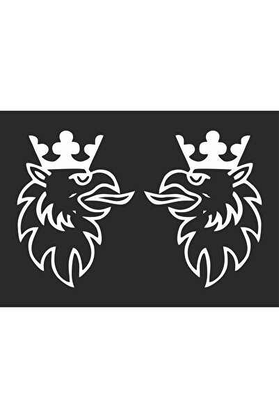 HEDİYENE BAK سكانيا كينج إيجل - ملصق سيارة ببابين 40x40 سم، قطعتين