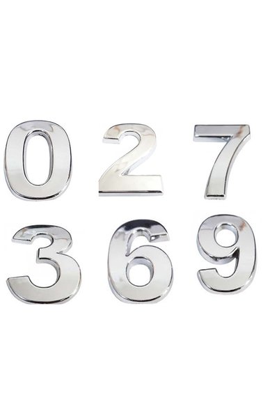 naque 1 Piece 2.5 Cm Plastic Chrome Plated Door - Cabinet Number