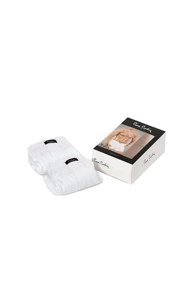 Pierre Cardin Men's 2-Piece Combed Cotton White Boxers 405