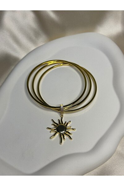 asal jewelry Güneş Charmlı 3'lü Ajda Bilezik