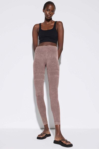 No Matter What Seamless High-Waisted Leggings with Detailed Stitching