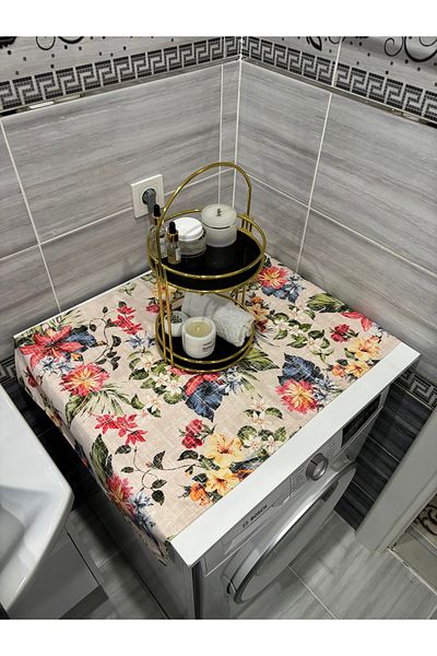 HALFART Melted Flowers Duck Linen Waterproof Washing Machine Cover - Stylish Pattern Options
