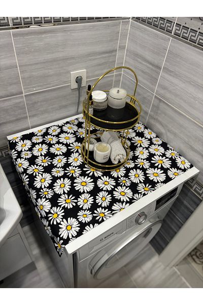 HALFART Black Daisy Duck Linen Waterproof Dirtproof Washing Machine Cover - Stylish Pattern Options