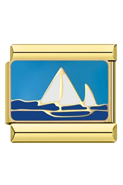 SiestaAccessories Gold Renk Yelkenli Tekne İtalyan Bileklik Charm