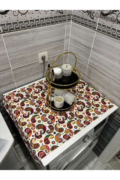 HALFART Curly Drop Duck Linen Waterproof and Dirty-Proof Washing Machine Cover - with Stylish Pattern Options