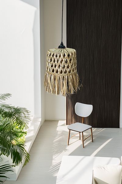 HAKİCİ Special Production Natural Handmade Wicker Chandelier