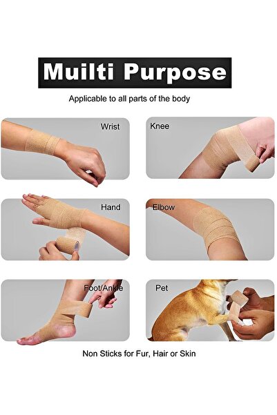 Genel Markalar Koban Bandajı Kendinden Yapışkanlı Bandaj Coban Bandajı Sargı Bandajı Sargı Bilek 10cmx4.5 M. 1 Adet