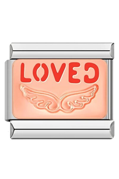 SiestaAccessories Italian Embroidered Lettering Bracelet Charm - Loved