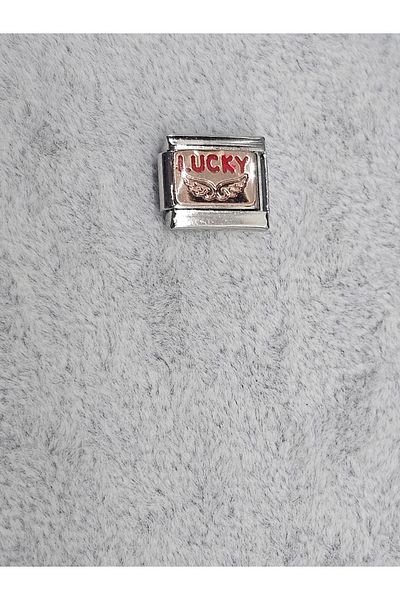 SiestaAccessories Lucky Written Italian Bracelet Charm