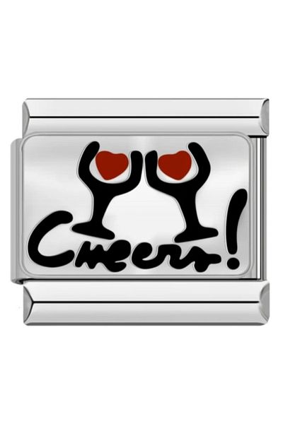 SiestaAccessories Cheers Italian Bracelet Charm - Drink Themed