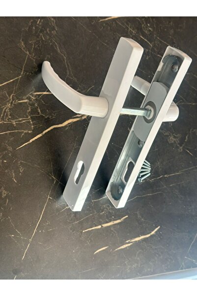 EVA PLAST Pvc Pimapen Plastik Kapı Kolu Balkon/tuvalet(WC)/banyo (BAREL YUVALI) / Beyaz 2 Adet