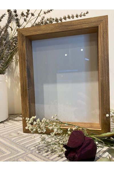 Sevcan sanat atölyesi 25X30X3 Memory Souvenir Frame Collection Box Rose Box