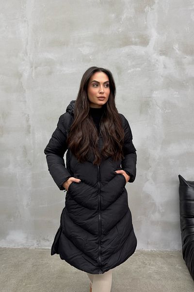 msm fashion Women's Long Puffer Jacket with Hood and Pockets