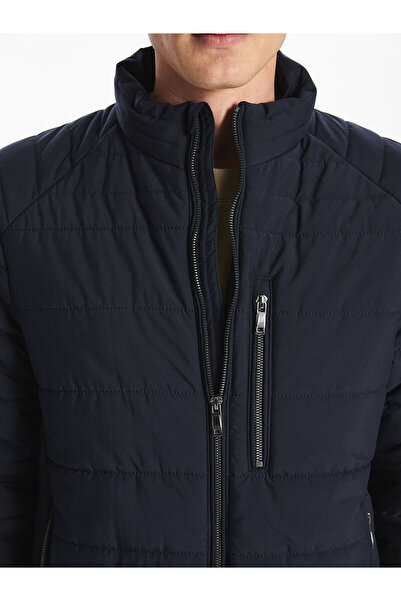 LC Waikiki Lacivert Standart Kalıp Dik Yaka Erkek Şişme Mont