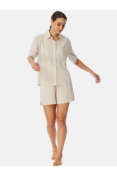 Schiesser Shorty Selected Premium 7/8 Leichter Schlafanzug Kurz