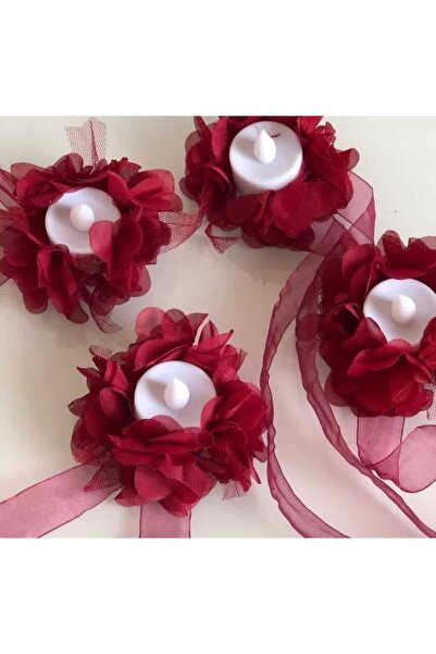 Evsay Lazer Güllü Ledli Kına El Mumu Led Işıklı El Gülü Led Mumlu Elgülü Kına...