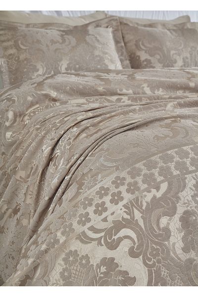 Dantela Σετ κάλυμμα διπλού κρεβατιού Armada Jacquard (250X260)-ανθρακί