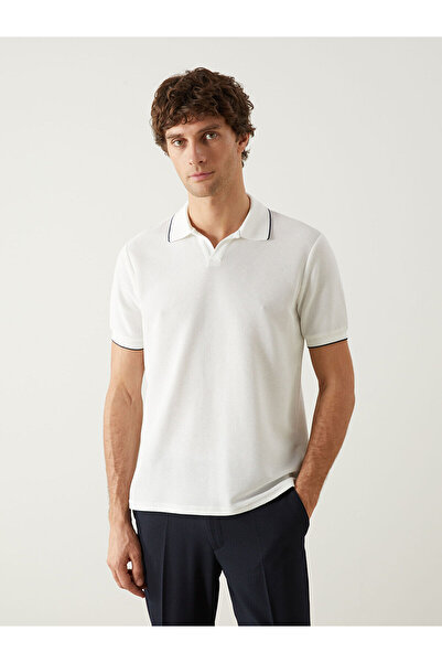 LC Waikiki Νέα σεζόν Polo Collar Short Sleeve Ανδρικό Tisort με υφή - S5CR66Z8