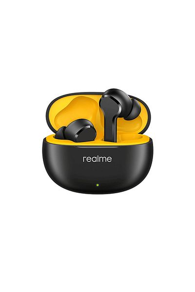 realme Buds T110 with AI ENC for Calls, Fast Charging Bluetooth Headset (Punk Black)
