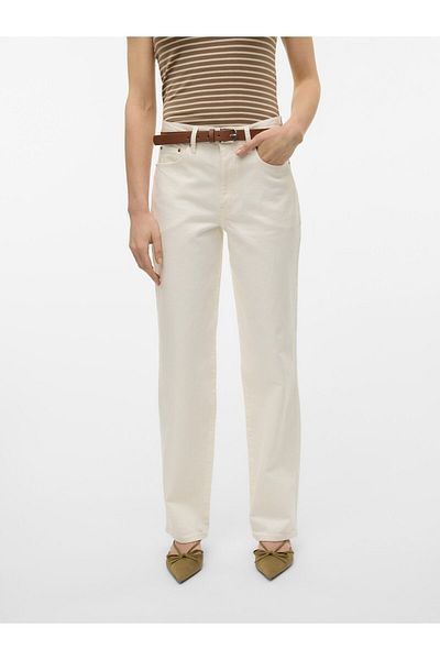 Vero Moda Straight-Fit VMVALERIE Mid Rise Weiter Beinschnitt Jeans