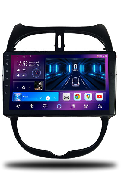 Carplayer Peugeot 206 1999-2011 Uyumlu Android Multimedya 2GB RAM 32GB Hafıza