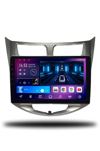 Carplayer Hyundai Accent Blue 2011-2019 Uyumlu Android Multimedya 6GB RAM 128GB Hafıza