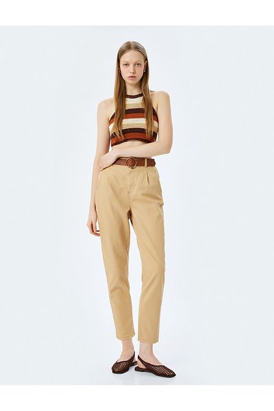 Koton Locker geschnittene Chino-Hose aus Baumwolle