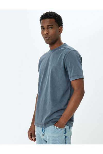 Koton Cotton Short Sleeve Regular Fit Crew Neck Basic t Shirt