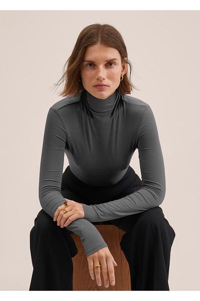 VODENS Γυναικεία μπλούζα Anthracite Ultra Soft Turtleneck