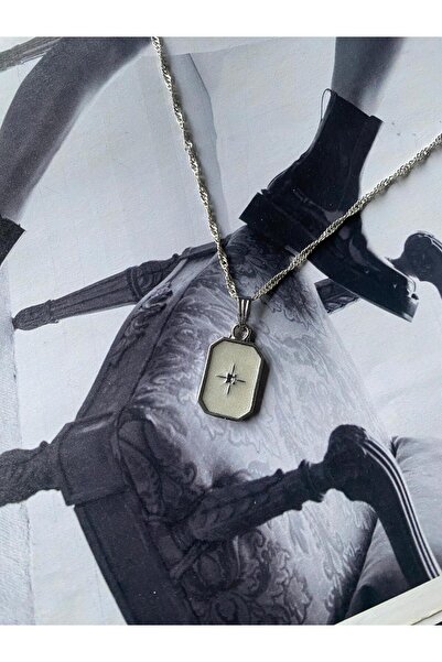 Mercy Aksesuar Kutup Yıldızı Plaka Kolye